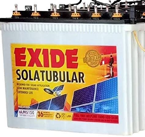 Exide Solar Tubular Lms Ah C Battery With Year Full Warranty