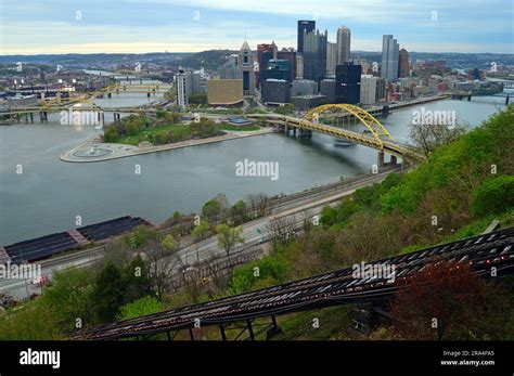 The City Of Pittsburgh As Seen From The Duquesne Incline Stock Photo