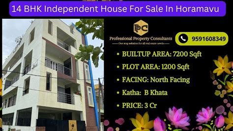 Bhk Independent House For Sale In Horamavu Call