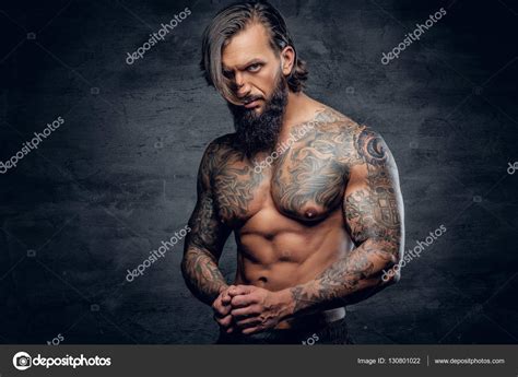 Bearded Man With Tattooed Muscular Body Stock Photo By Fxquadro 130801022