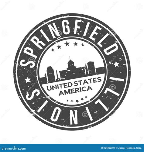 Springfield Illinois. City Skyline. Silhouette City. Design Vector ...