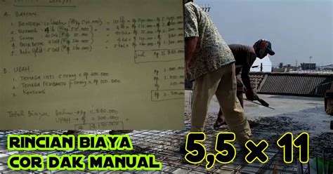 Ide Istimewa Biaya Cor Dak Manual Denah Modern