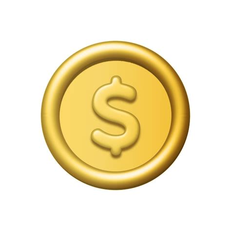 Premium Photo 3d Gold Coin With Dollar Sign Icon Isolated On White