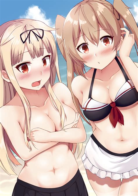 Wallpaper Bikini Breast Hold Cleavage Kantai Collection Murasame