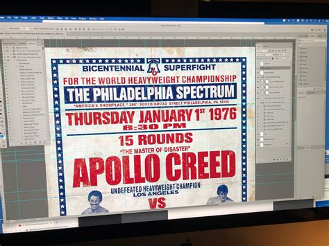 The Original Rocky Balboa Vs Apollo Creed Poster Vintage Etsy