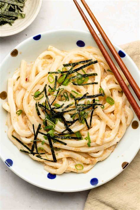 Vegan Mentaiko Cream Udon 明太子クリームうどん Okonomi Kitchen