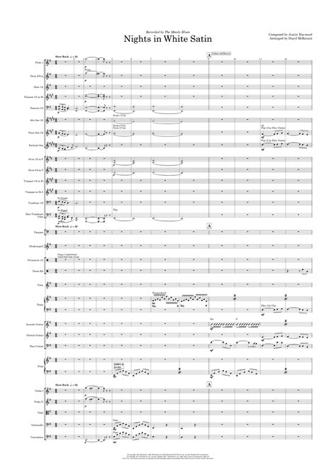 Nights In White Satin Arr Daryl McKenzie Sheet Music The Moody