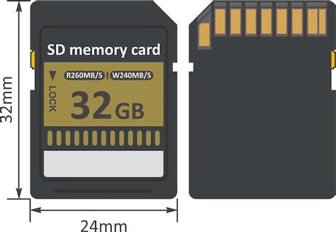 Premium Vector Sd Memory Card Size