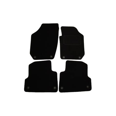 Skoda Fabia Set Of Four Black Car Mats With Round Clips From Direct Car