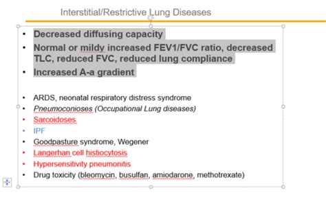 Lecture Pathology Restrictive Lung Disease Sarcoidosis And