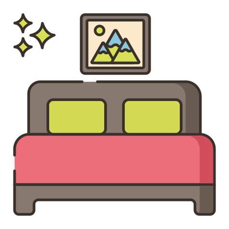 Bedroom Flaticons Lineal Color Icon