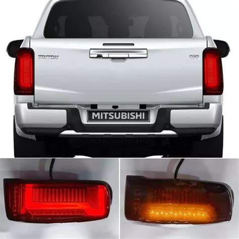 Calaveras Led Drl Mitsubishi L200 2020 2022 Fondo Negro Drl 4 359 En