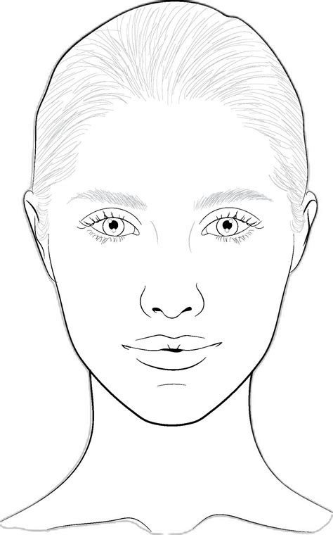 Realistic Makeup Face Chart Frankie Make Up Artist Practice Sheets