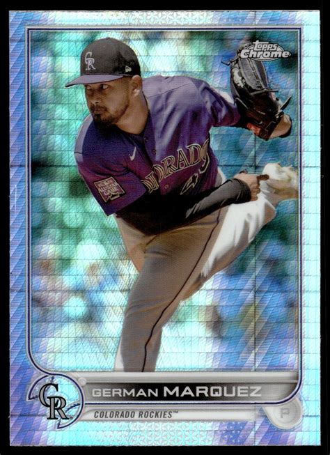 2022 Topps Chrome Prism Refractor 219 German Marquez Colorado Rockies