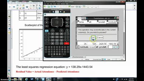 Using The Calculator To Determine Residuals Youtube