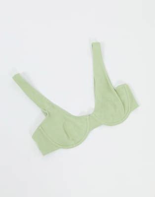 Monki Sage Green Bikini Set ASOS