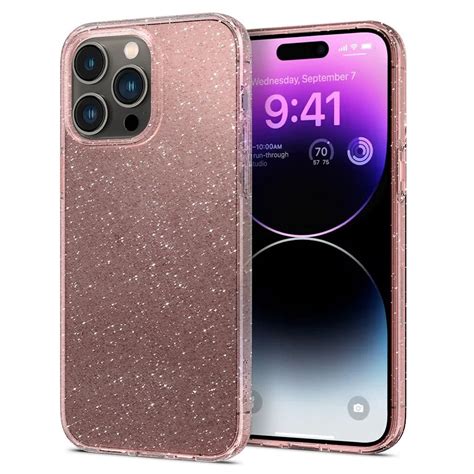 Original Spigen Iphone Pro Max Liquid Crystal Glitter Rose Quartz