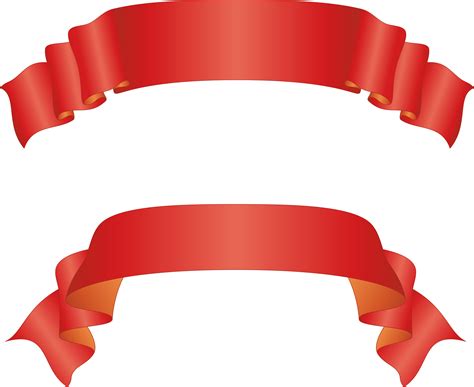 Transparent Large Red Banners Clipart Ribbon Banner Red Ribbon