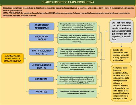 Cuadro Sinoptico Aa Ev Seguimiento A La Etapa Productiva