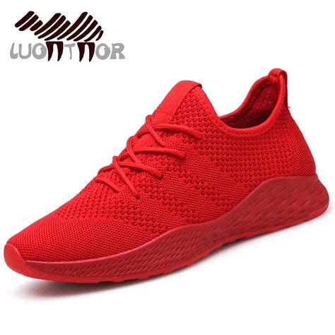 Luontnor New 2018 Men Running Shoes Breathable Mesh Athletic Shoes