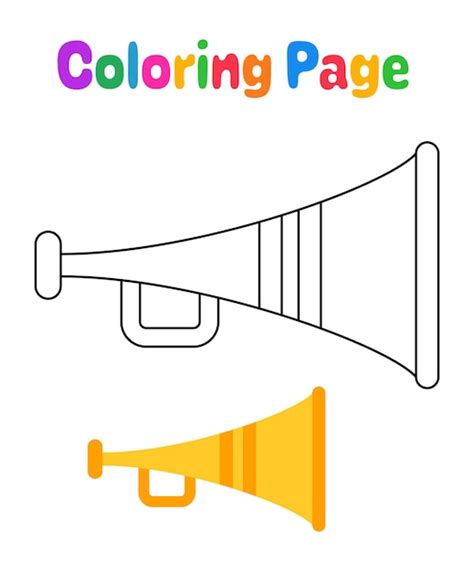 Cheer Megaphone Coloring Pages