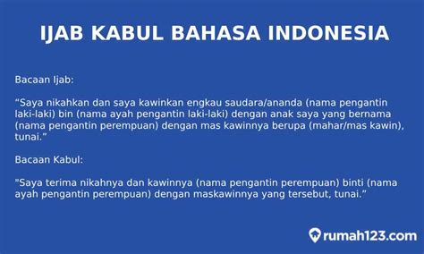 Bacaan Ijab Kabul Berbagai Bahasa Lengkap Dan Tata Caranya