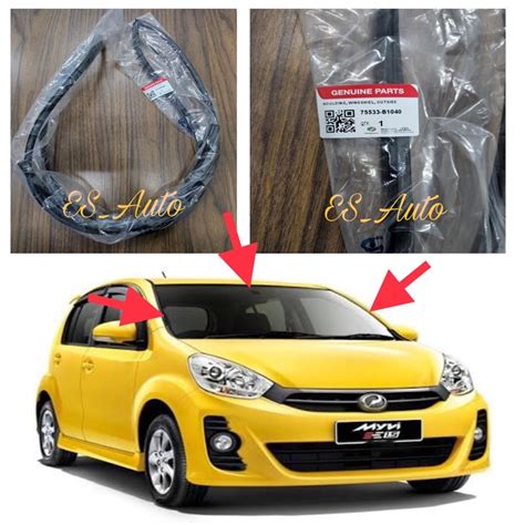 Original Perodua Myvi Lagibest Icon Front Windscreen Moulding Rubber