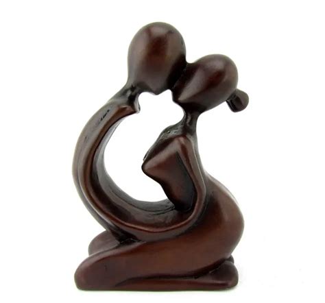 Resin Abstract Art Kissing Couple Figurine Abstract Lovers Sculpture Romantic Statue Resin 5 5