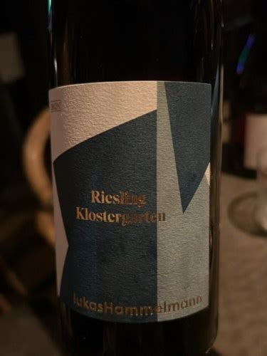 Lukas Hammelmann Klostergarten Riesling Vivino US