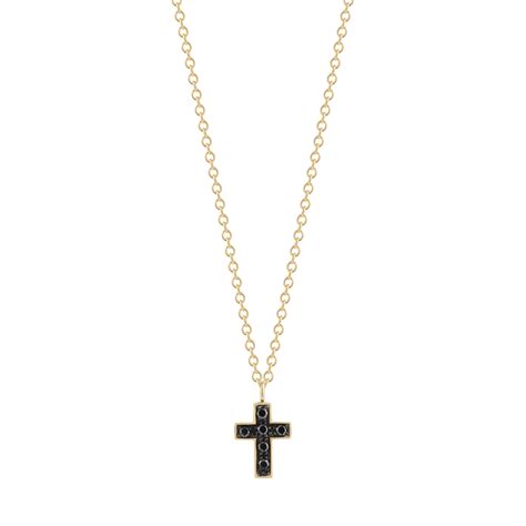 Black Diamond Cross Necklace Finn Jewelry