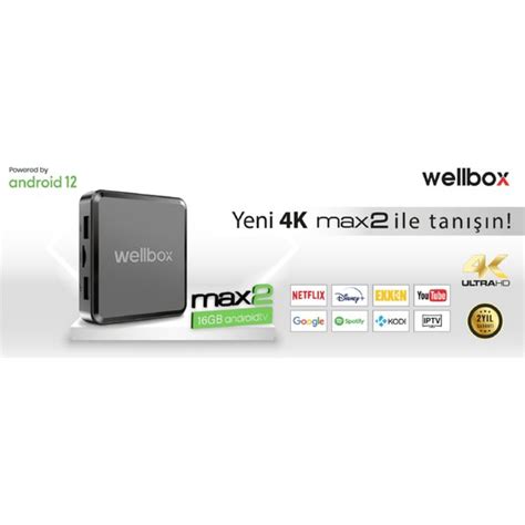 Ata Elektronik Wellbox android 12 Ultra Hd Android Tv 4k Box Hafıza