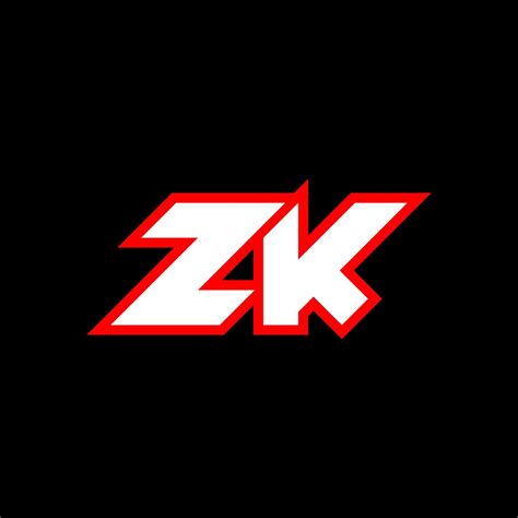 Zk Logo Design Initial Zk Letter Design With Sci Fi Style Zk Logo For Game Esport Technology