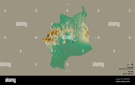 Area Of Cocl Province Of Panama Isolated On A Solid Background In A