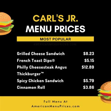 Carl’s Jr. Menu & Prices in USA 2023 – American Menu Prices