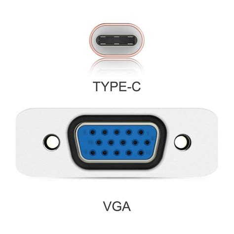 USB C to VGA Adapter, USB Type C to VGA Cable Converter for Apple ...