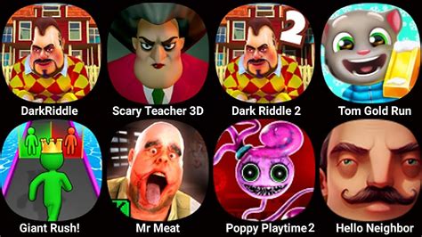 Scary Teacher 3D Dark Riddle Tom Gold Run Dark Riddle 2 Giant Rush Mr