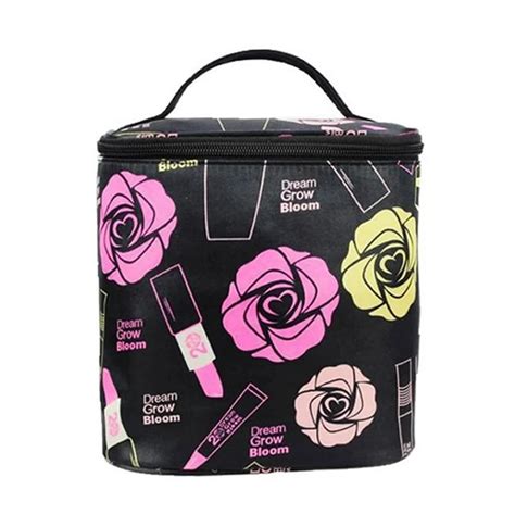 Fashion Floral Roses Cosmetic Bag Large Travel Lady Makeup Bag Toiletry