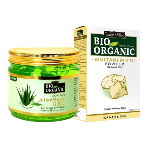 Buy Indus Valley Bio Organic 100 Pure Aloe Vera Gel Multani Mitti