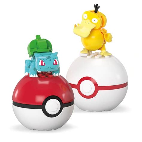 Pok Mon Mega Construction Set Bulbasaur Psyduck Pok Ball Collection