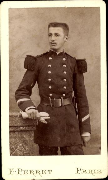 Cdv Franz Sischer Soldat Dritte Republik Uniform Standportrait