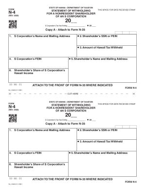 Fillable Online Form N Rev Statement Of Withholding For A