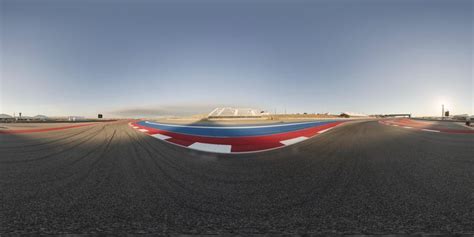 Aerial View of a Race Track: Motorsport Action HDRi Maps and Backplates