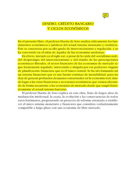 Dinero Credito Bancario Y Ciclos Economicos Dinero Cr Dito Bancario