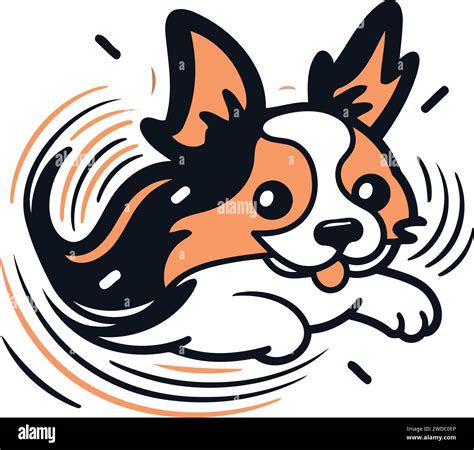 Cute cartoon chihuahua dog running fast. Vector illustration Stock Vector Image & Art - Alamy