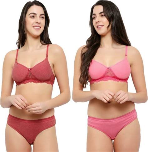 Buy Tace Women Multicolor Solid Cotton Blend Pack Of Lingerie Sets