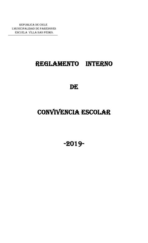 PDF REGLAMENTO INTERNO DE CONVIVENCIA ESCOLAR 2019 2019 6 10