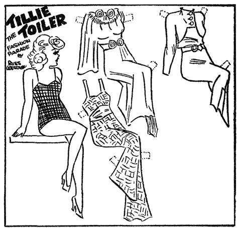 Mostly Paper Dolls Too Tillie The Toiler Comic Strip Paper Dolls