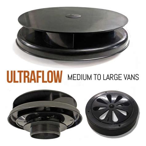 Avt Low Profile Rotating Van Roof Vent Air Extractor Ventilator Black