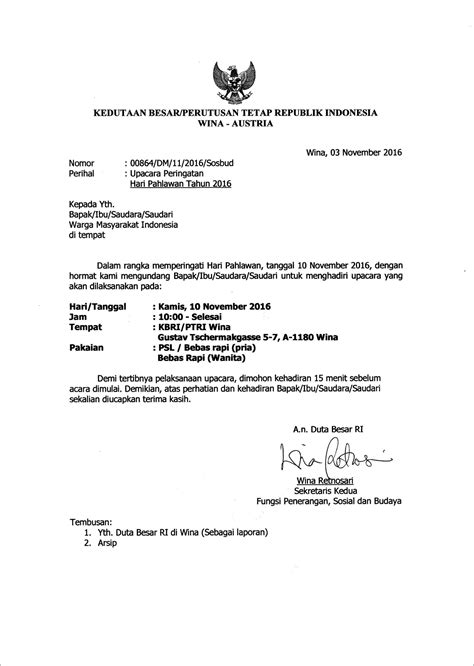 Contoh Surat Permohonan Menjadi Inspektur Upacara Agustus Surat