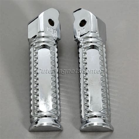 Black Chrome Footpegs Foot Rest Aluminum Front Foot Pegs Motorcycle